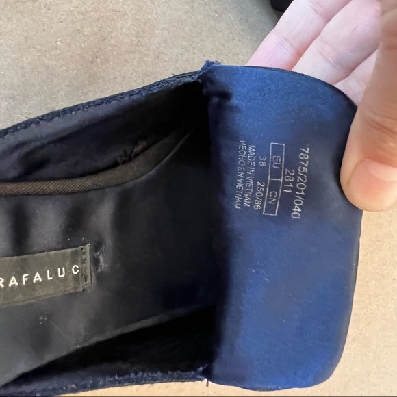 Zara Bow Slides Mules Black Size 38 - Picture 10 of 10